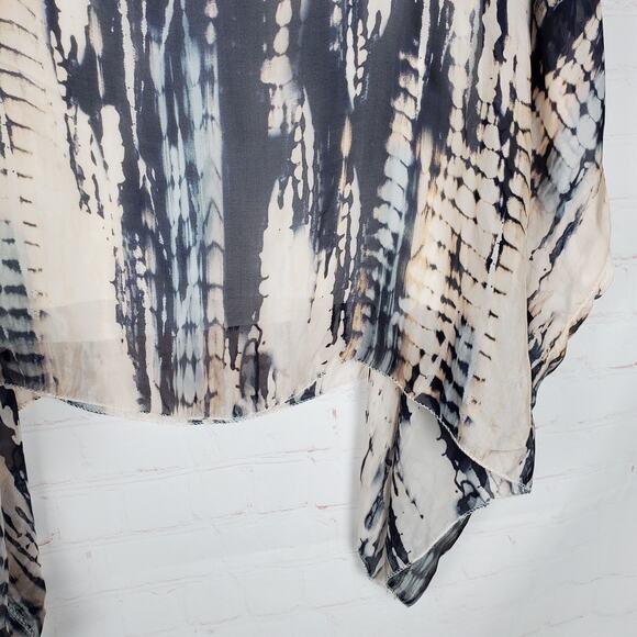 Tempo Paris Blouse Top Size S/M Silk Blend Pullover Lined Relaxed Overlay Italy - Picture 8 of 12